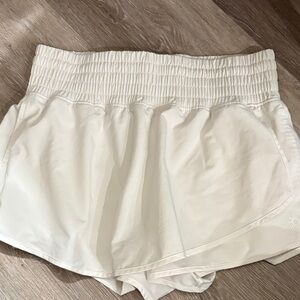 Women's White Elastic Waist Athletic Skort by Offline
